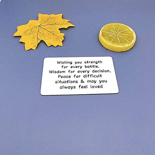 Christian Engraved Wallet Insert Card Blessing Inspirational Gifts for Men Women Wishing You Strength for Every Battle Gift Religious Card Christmas Birthday Graduation Gifts for Him and Her3
