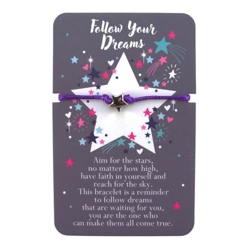 Image of Follow Your Dreams Cord Bracelet | Heart Warming Words | Cracker Filler Gift