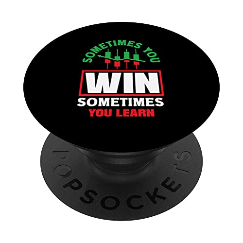Sometimes You Win Sometimes You Learn Investor Day PopSockets Swappable PopGrip, Black