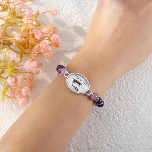 Image of Sunflower Jewellery Graduation Gift 2025 Graduation Bracelets (Class of 2025 Black Cap)