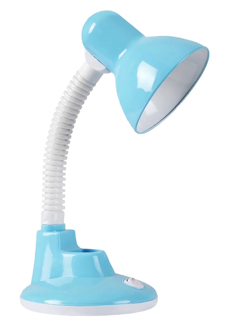 BEL AIR HOME - Lámpara Escritorio Flexo BABY | Diseño Metálico Duradero | Ideal para Estudio y Trabajo | Control Fácil con Interruptor | Compatible con Bombilla 1xE27 (AZUL)