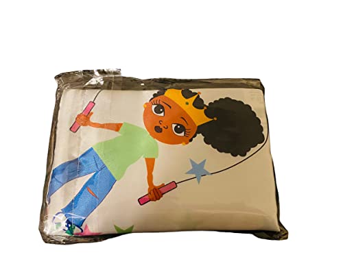 Image of Satin Crib Fitted Sheet for Baby Girls,Boys, Toddler Bed, daybed to retain Hair Moisture Size (Toddler Pillow case13 x 18 inches, Skater Princess)