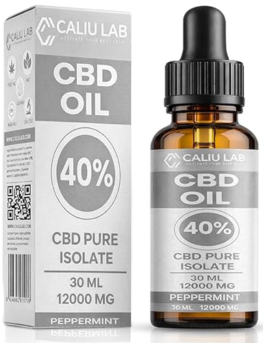 Aceite de CBD 40% | Alta Concentración 12000 mg | 30 ml con Aroma Natural a Menta | Extracto de Cáñamo Premium Sin THC | CBD Oil de Alta Pureza con Ingredientes puros | CPNP | Aceite de Cáñamo Bio