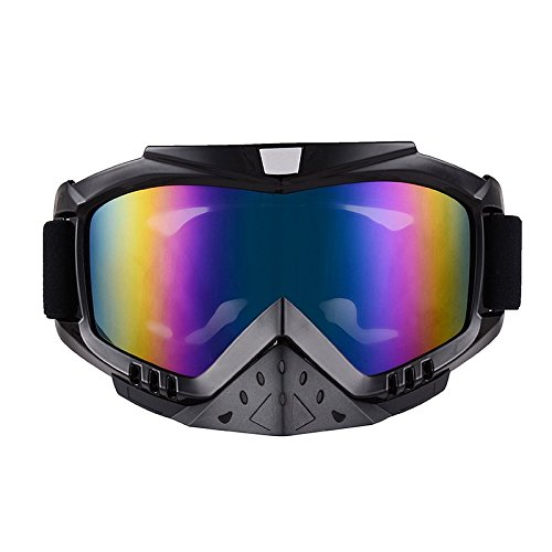 Adult Motorcycle Off-Road Dirt Bike Street Bike Atv&Utv Cruiser Adventure Touring Snowmobile Goggles Mask (Multicolor ) #TOP1