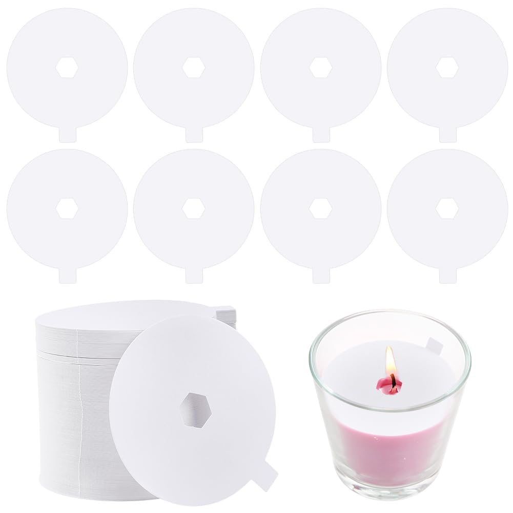 BENECREAT 150PCS Candle Dust Covers, Candle Lids Drip Protectors, Vigil Supplies for Craft Making Dust Protection Christmas Eve 78x70mm/3x2.8inch