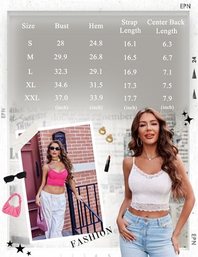 Image of Avidlove Lace Bralette for Women Spaghetti Strap Tank Top V Neck Slim Basic Camisoles,Pack of 2