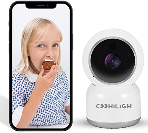 Security Camera 1080P,COOHILIGH Q2 Home Security System Indoor, Two-Way Audio,Motion Detection Alarm, Infrared Night Vision,Compatible with Alexa & Google Assistant