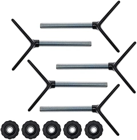 5 Sets Baby Gate Stairs Banister Adapter M10 Stair Y Threaded Spindle Rods for Pressure Mounted for Child & Pet Safety Gates