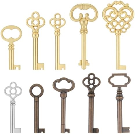 Skeleton Key Set, 10 Pcs Keys Hollow Skeleton Keys Universal Skeletons ...