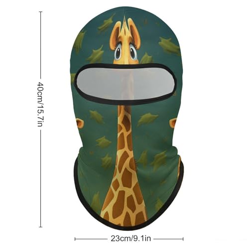 Máscara facial de pasamontaña con dibujos de jirafa para hombres y mujeres, protección solar, transpirable, cubre todo el head para senderismo, ciclismo, correr, conducción miniatura 2