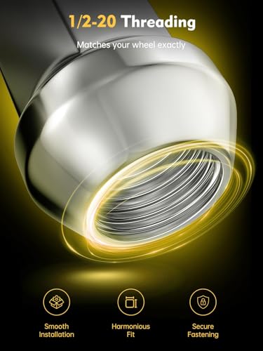 Image of MIKKUPPA 1 /2-20 Lug Nuts, Replacement for Jeep Wrangler Aftermarket Wheel