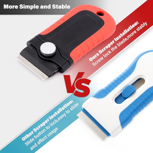 Image of Gomake Razor Blade Scraper Tool, Windows, Glass Stovetop Paint Scraper