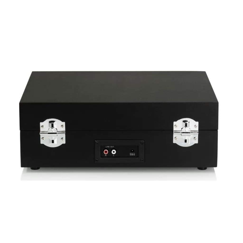 Ricatech RTT25 Tourne-disque - Tourne-disque portable léger avec haut-parleurs, Line-In, Ligne de sortie RCA, Bluetooth, Encodage, Lecture MP3. Lecteur de vinyle de style valise exceptionnel, Noir