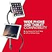Macally Car Seat Rail Mount - Super Secure Tablet and Phone Holder for Car, Truck, and Any Vehicle - Adjustable Gooseneck iPad Mount - Works With All iPad, iPhone, Tablets