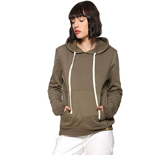 Full Sleeve Solid Women Stylish Casual Sweatshirt(AZU19_H_W_PLN_OL_AZ_M) Dark Olive