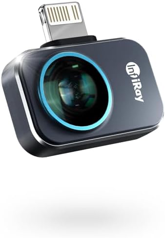 InfiRay P2 Pro Thermal Camera for iPhone, 9g Smallest Metal Body, 256x192 IR High Resolution, -4℉ to 1122℉ Temperature Range, 25Hz Motion Capture,Infrared Thermal Imager with 50mk Thermal Sensitivity