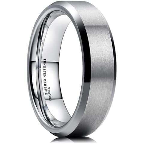 King Will Silver Promise 6MM Tungsten Ring Cover
