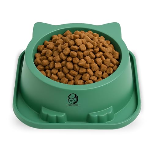 Image of Foodie Puppies Pet Feeding Tilted Cat Bowl - (Ear Buddy Bear Shape) | Durable, Anti Vomiting, Healthy Cat Feeder for Persian Cat Prevent Tipping Over | Bowl for Cats, Kittens & Puppies