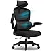 Aiidoits Chaise Bureau Ergonomique, Chaise de Bureau Inclinable Pivotant, Fauteuil de Bureau 150kg Confortable à roulettes, Appui-tête et Accoudoirs Ajustables, Siège Bureau avec Le Support Lombaire