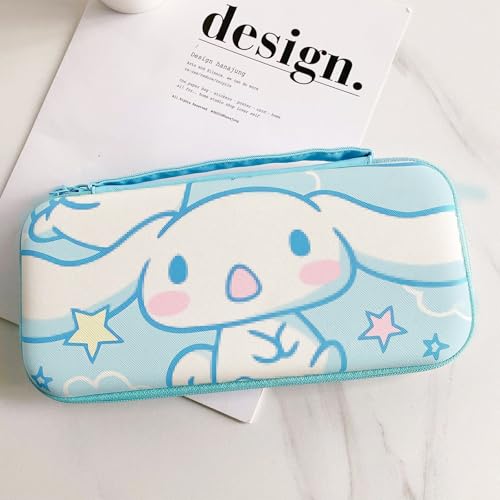 Image of TIKOdirect Carrying Case for Nintendo Switch & OLED Mode, Cute Portable Travel Bag with 10 Game Card Slots Inner Storage Bag for Nintendo Switch Console Joy-Con & Accessories, Blue