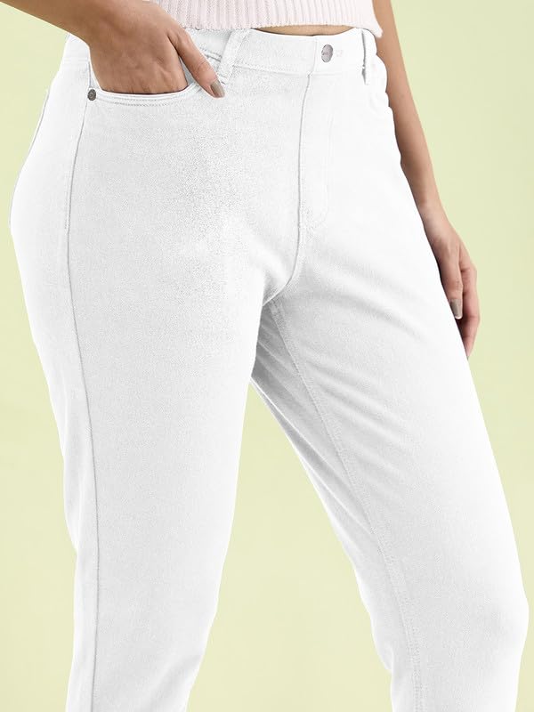 Image of GO COLORS Women Solid Super Stretch Warm Jeggings