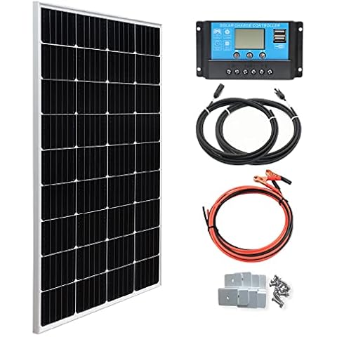 XINPUGUANG 150 Watt Solar Panel Kit PERC Monocrystalline 20A Charge Controller Extension Cable Mounting Brackets for 12V Off-Grid System Rvs Boat Cabin Trailer (150W Solar Kit) Cover