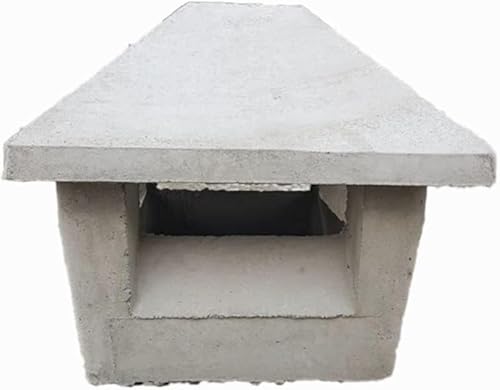 Generico Cappello Fumaiolo Comignolo con Base Quadrata 30x30 in Cemento Grigio Grezzo