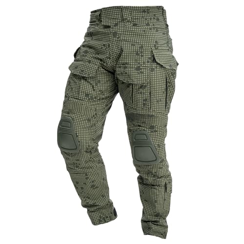 IDOGEAR Men's G3 Combat Pants with Knee Pads Multi Camouflage Trousers Airsoft Hunting Paintball Tactical Outdoor Pants(DNC, 34W x 32L)