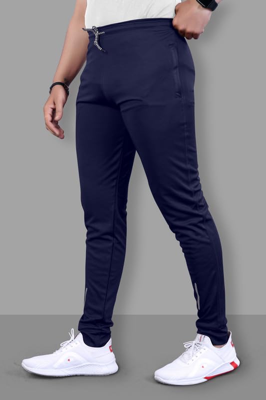 Image of NoseQueen Regular Track Pants for Man | Men Trackpant | Night Pants for Man with with Zippered Pockets, Drawstring Waist