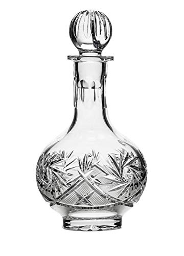 Russian Cut Crystal Vodka Decanter Carafe, 12 oz, Vintage USSR