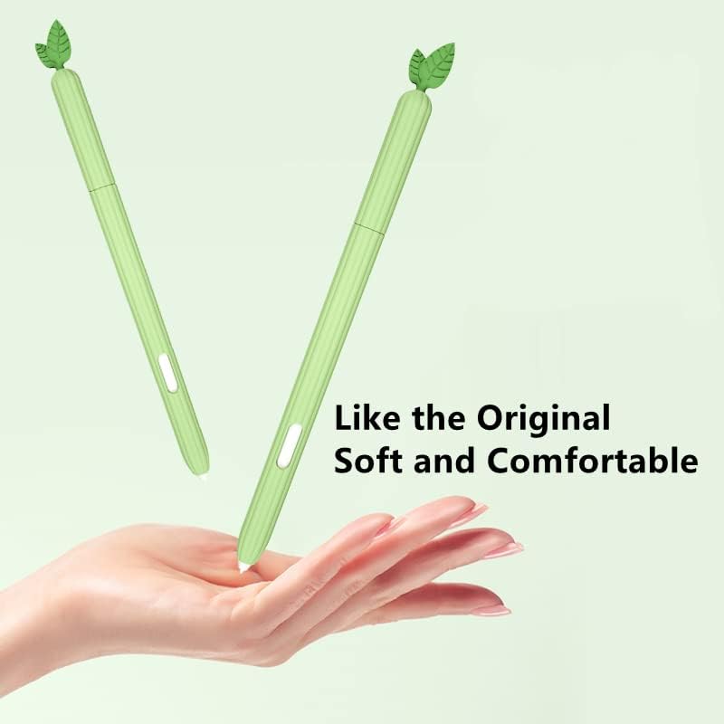 Case For S Pen on Samsung Galaxy Tab S7 FE/S7/S7 Plus/S8/S8 Plus/S8 Ultra /S9 /S9 Plus / S9 Ultra Pencil Cover Colorful for Tablet Stylus Bag Non-slip Protection Silicon Sleeve (avocado green) image 5