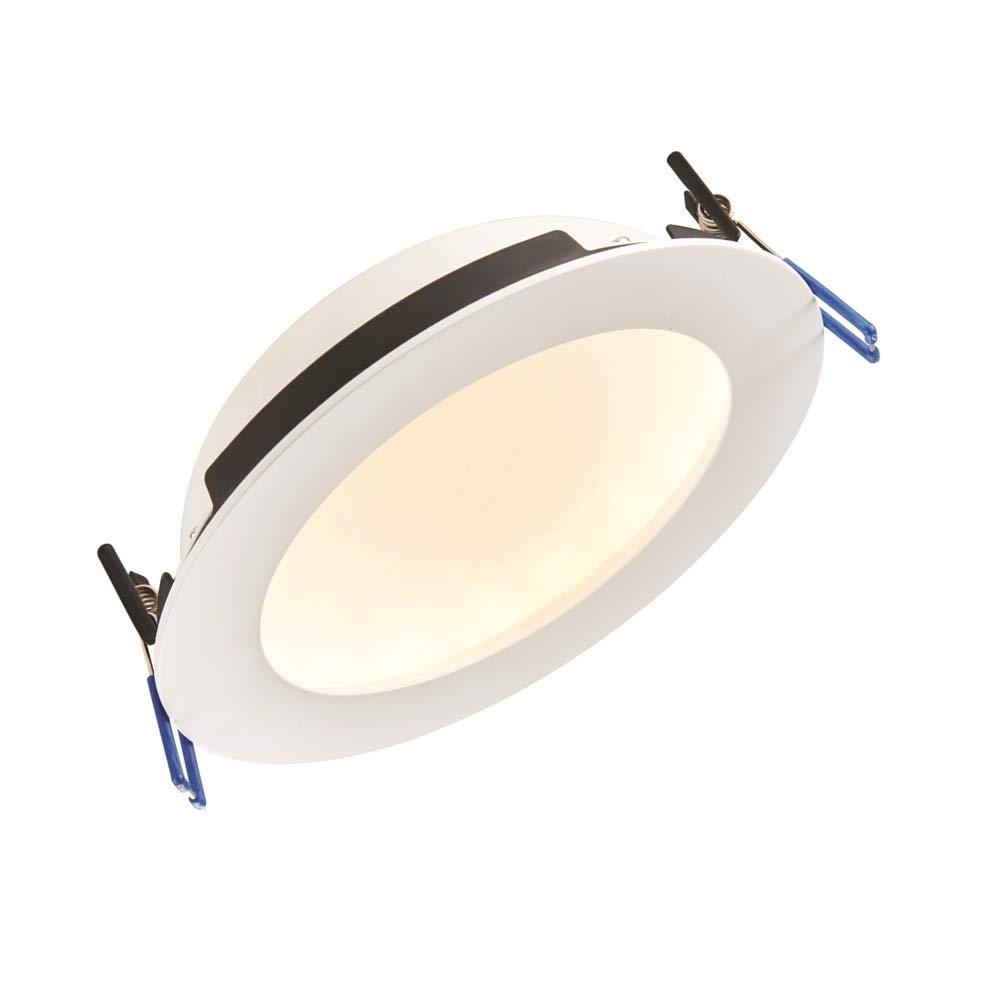 CANNON 15W Colour Changing (CCT) Matt White Fire Rated Cool White or Warm White LED Anti Glare Low Profile Ceiling Downlight Spotlight IP65 Rated for Bathroom, Shower, Kitchen, Lounge