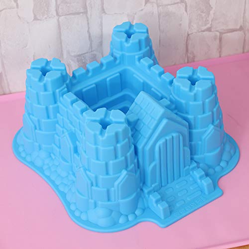 NUOMI Large Castle Cake Mold Baking Bakeware Nonstick Silicone 3D Bundt Cake Pan, for Birthday Party Wedding Anniversary