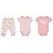 Baby Girl Clothes Layette Set Footless Sleep and Play 3 Pack Strawberry Floral Shortcake 6-9M