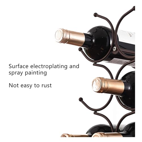 Soporte para 6 botellas de vino de acero inoxidable miniatura 5