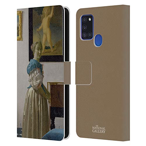 Head Case Designs sous Licence Officielle The National Gallery Vermeer Young Woman Standing at Virginal Gens Étui Portefeuille en Cuir Compatible avec Samsung...