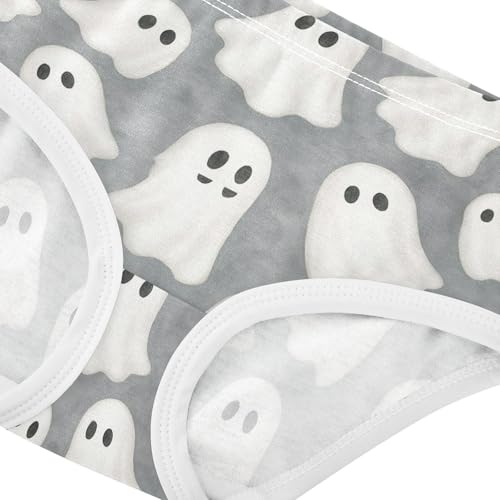 Joisal Cartoon Toddlers Underwear Floral 2t Cotton Panties for Girl Cute White Ghost Grey Kids Briefs Undies4