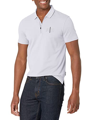 Armani Exchange vertical Polo Shirt, WHITE, XS