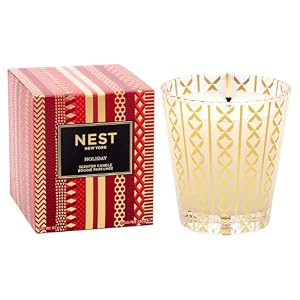 NEST New York Scented Classic Candle, Holiday - 8.1 oz - Up to 60-Hour Burn Time - Reusable Glass Vessel NEST New York Scented Classic Candle Holiday 81 oz Up to 60 Hour Burn Time Reusable Glass Vessel