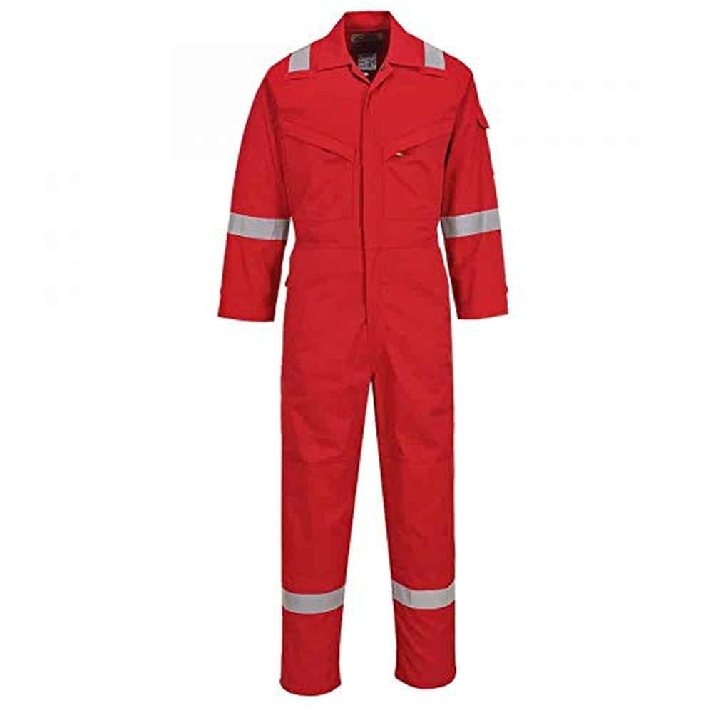 Portwest FR28 Lekki Kombinezon Trudnopalny i Antystatyczny, Pomaranczowy, Regularny, XL