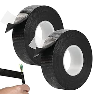 Jinsion Adhésif Isolant Schwarz Isolierband 2 Stück