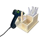 Mini Hot Glue Gun Holder with Glue Stick Organizer, 1 Hot Glue Gun Stand and 2 Storage Boxes, Woo...