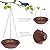 Hanging Bird Bath for Outside, VUWEZ Hanging Birdbath & Bird Feeder for Outdoors, Birds Water Wild Feeders Tray Bowl Accessories for Outdoor, Small Large Birdbaths Bowls for Garden Balcony Decoration