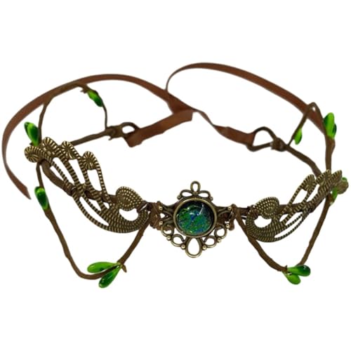 HiyyFloy Couronne Elfique - Diadème Gothique en Bois De Cerf, Style Elfique Sylvestre, Idéal pour Un Cosplay Féerique De Renaissance Ou Un Costume...