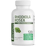 Bronson Rhodiola Rosea Vegetarian Capsules - Adaptogenic Herb - Brain, Stress & Mood Support - Non-GMO, 120 Count