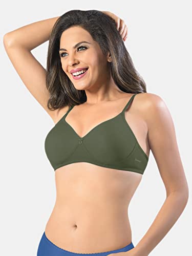 Image of SONARI Womens Non Padded Cotton Bra | Wire Free, Medium Coverage, Seamless Cups, Comfortable Polyester Cotton Blend Fabric | Adjustable Straps, Ideal for Everyday Wear - Smile