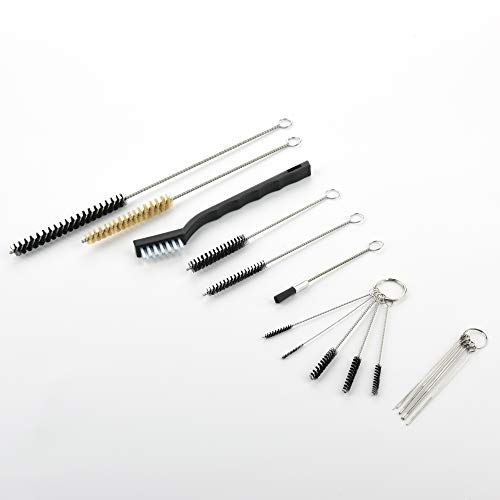 Homakover 17Pcs Multi-Purpose Spray Gun Cleaning Kit Nylon Brushes Mini Brushes & Needles Metal Tube Cleaning Brush For Clean Airbrush Nozzles Spray Guns Tattoo Equipment #TOP1