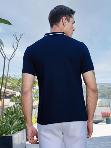 Image of Thomas Scott | Men | Solid | Polo Tshirt | Regular Fit | 100% Cotton | Polo Collar | Casual Tshirt