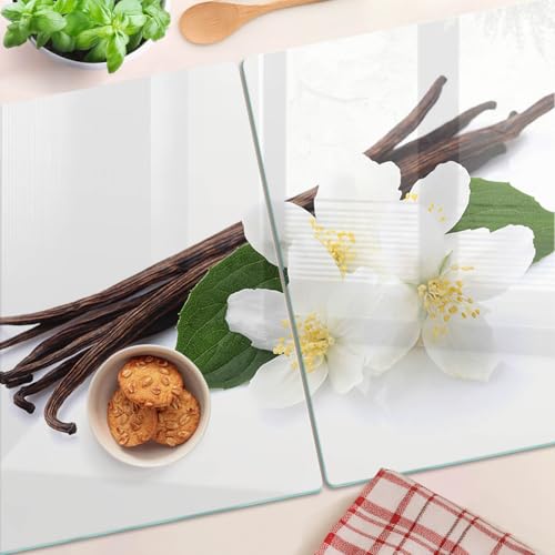 Planche en verre trempé avec pieds antidérapants pour cuisine