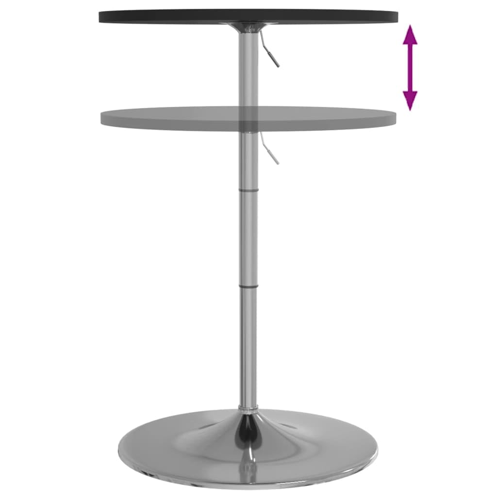 vidaXL Tavolino Bar Nero 60x60x90 cm Legno Multistrato Acciaio Cromato